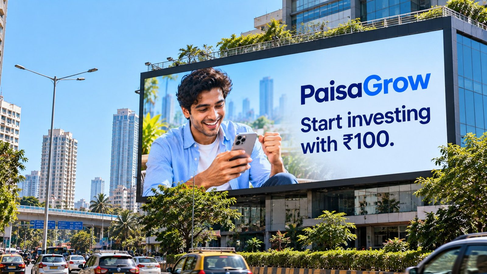PaisaGrow billboard creative