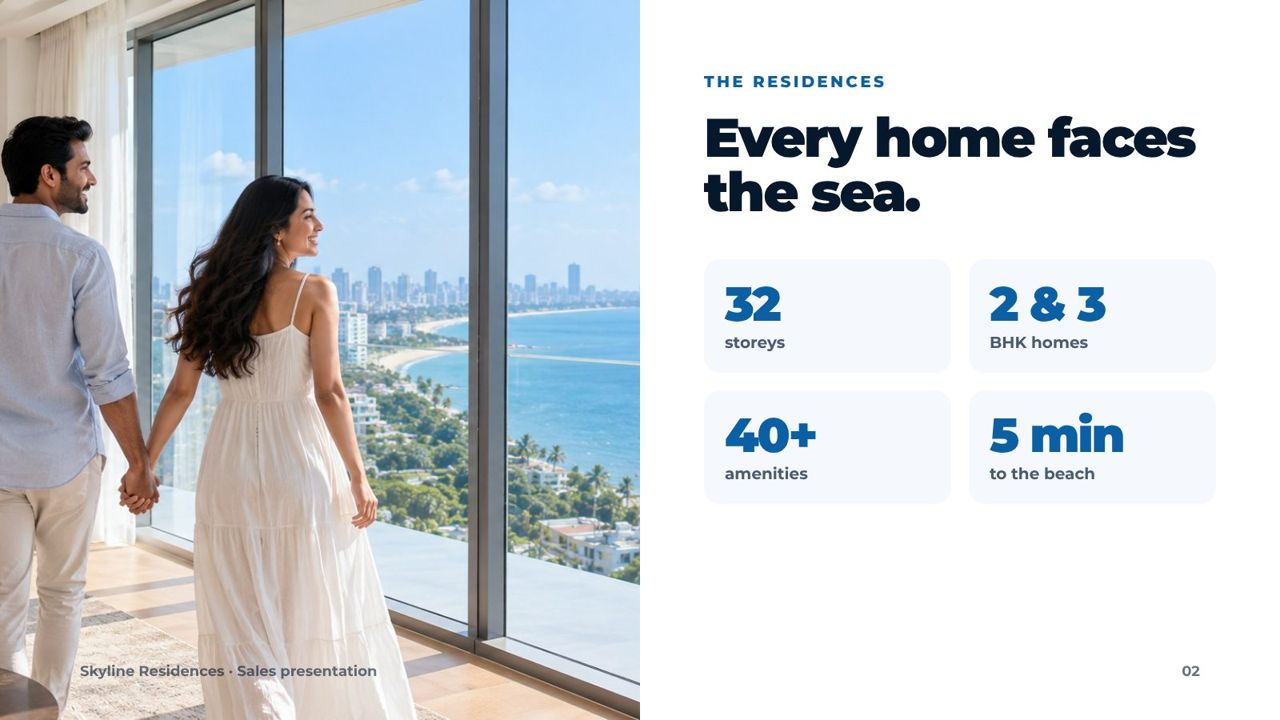 Skyline Residences · Sales deck slide 2