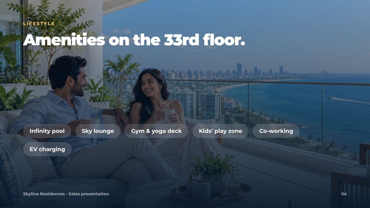 Skyline Residences · Sales deck slide 4